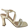 Unisa Sabino Silver & Gold Leather Strappy Sandals