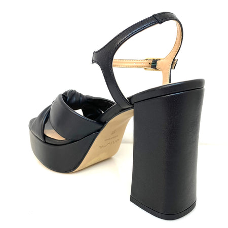Unisa Umi Black Leather Platform Sandals