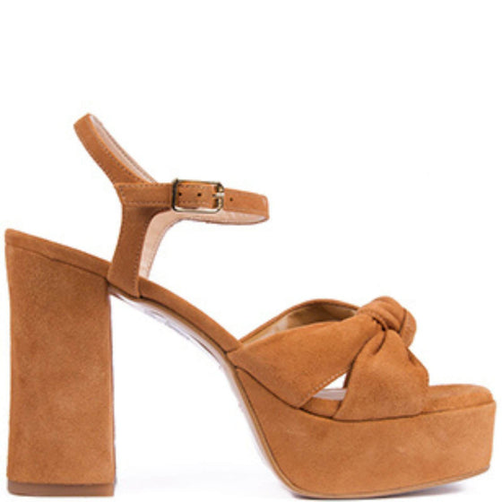 Unisa Umi Rust Suede Platform Sandals