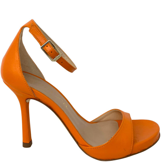 Unisa Yasu Orange Leather Strappy Sandals