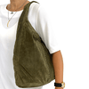 Unisa Zivana Khaki Green Suede Shoulder Bag