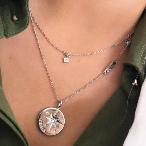 Guess Wanderlust Silver Necklace