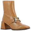 Wonders Tan Leather Square Toe Boots 