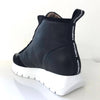 Wonders Black Leather Sneaker Boots 2415