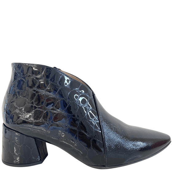 Wonders Black Patent Leather Shoe Boots