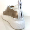 Wonders Champagne Gold Leather Brand Lace Sneakers