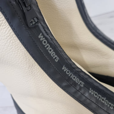 Wonders Cream Leather Front Zip Sneaker Boots
