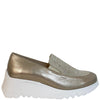 Wonders Gold Leather Sparkly Slip On Shoes