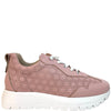 Wonders Pink Laser Cut Leather Sneakers