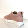 Wonders Pink Laser Cut Leather Sneakers