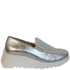 Wonders Silver Leather Sparkly Slip On Shoes
