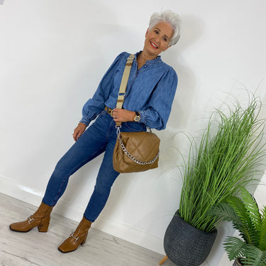 Wonders Tan Leather Square Toe Boots