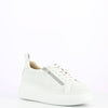 Wonders White Leather Lace Up Sneakers