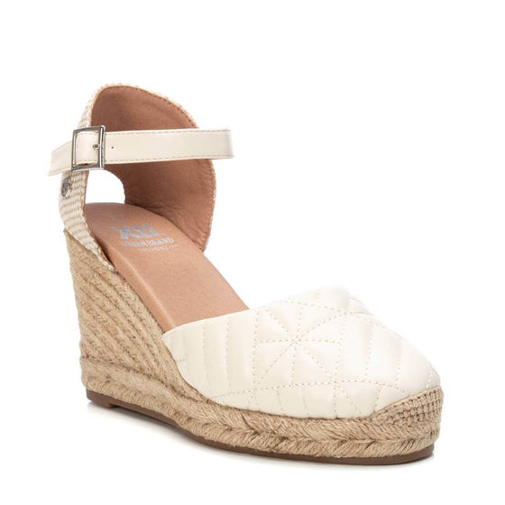 XTI Beige Closed Toe Wedge Shoes