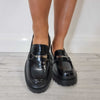 XTI Black Chunky Loafers
