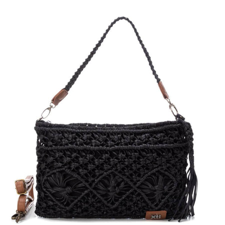 XTI Black Crochet Bag