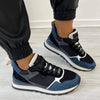 XTI Black Navy Mix Lace Up Sneakers