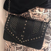 XTI Black Studded Crossbody Bag