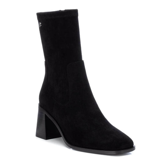 XTI Black Suede Sock Boots