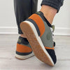 XTI Green & Orange Lace Up Sneakers