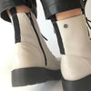 XTI Grey Patent Effect Lace Up Boots