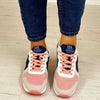 XTI Navy Pink Colour Block Retro Sneakers