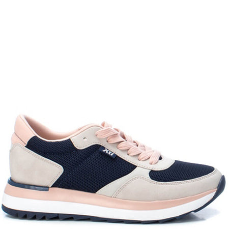 XTI Navy & Pink Sneakers