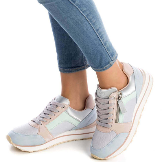 XTI Pastel Retro Side Zip Sneakers