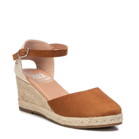 XTI Tan Wedged Strappy Shoe