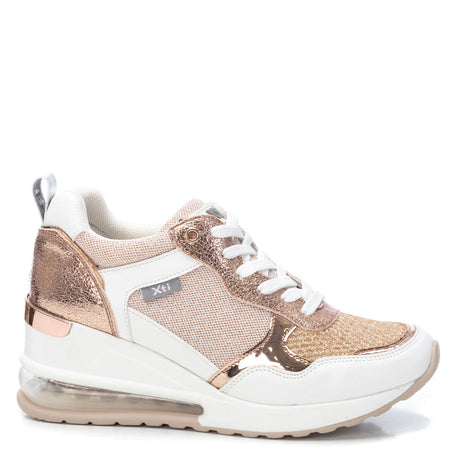 XTI Rose Gold Wedge Sneakers